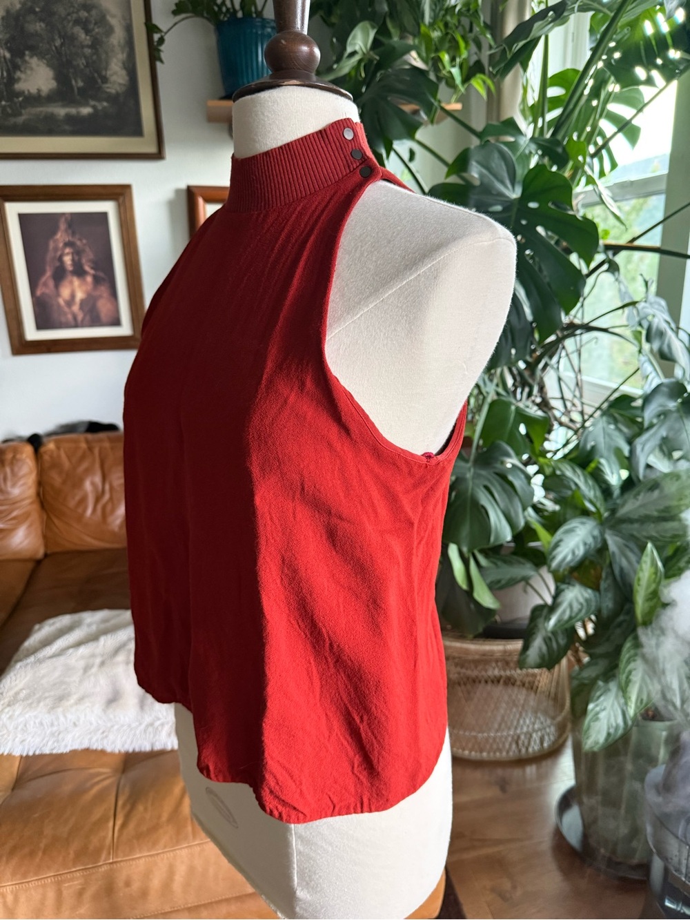 A.L.C. Sleeveless Mock Neck Top